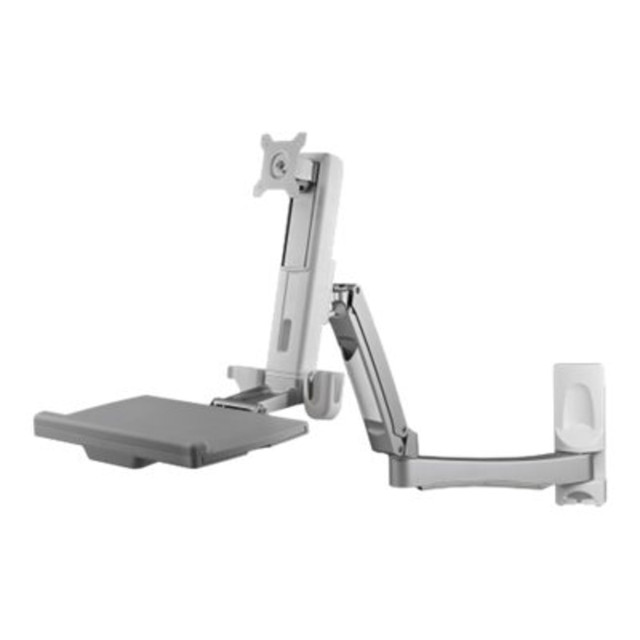 AMER NETWORKS Amer AMR1AWSL  AMR1AWSL - Mounting kit (wall mount, sit-stand arm) - for LCD display / PC equipment - plastic, aluminum, steel - screen size: up to 24in