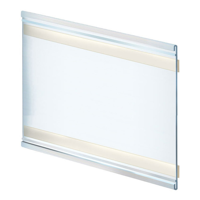 AZAR DISPLAYS 199626  Adhesive-Back Acrylic Nameplate Holders, 7inH x 11inW x 1/4inD, Clear, Pack Of 10 Holders