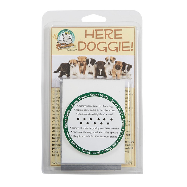 Train your dogs to mark in specific areas with a Just Scentsational Dog Trainer. The all-natural scent attracts dogs and encourages them to mark at the source of the scent.  All-natural scent attracts dogs to mark.  Trains dogs to relieve themselves in a specific area.