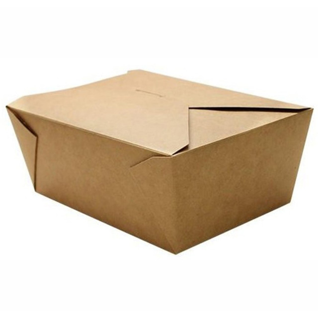 LOLLICUP USA, INC. FP-FTG110K Karat Fold-To-Go Boxes, 110 Oz, Kraft, Case Of 160 Boxes