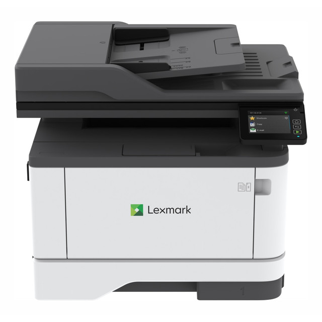 Achieve consistent, professional-quality results with the Lexmark MX331adn Monochrome Laser All-In-One Printer. Meeting due dates and deadlines is simple with fast print and copy speeds, and you can conserve paper by utilizing the automatic duplex function. Thanks to built-in Cloud support and the touch-screen panel, its easy to send scanned files to the Cloud and retrieve the ones you need to print.  Fast Ethernet port provides a wired connection to your network. Also includes a USB 2.0 port.  Prints up to 38 pages per minute (ppm) in black.  Print resolution reaches up to 600 x 600 dpi.  Copies up to 36 cpm in black.  Flatbed scanner with ADF/Simplex functionality reaches speeds of up to 45 sides per minute in black and 22 sides per minute in color.  Built-in Cloud connectors let you save scans to and from Cloud services, such as Google Drive, Dropbox and Microsoft OneDrive.  33.6Kbps fax lets you send and receive documents.  Works with paper labels, card stock, plain paper and envelopes in a variety of sizes up to A4 (8-1/4in x 11-3/4in).  Automatic 2-sided printing saves paper and money.  Includes a 100-sheet multipurpose feeder and a 250-sheet paper tray. Install an additional 550-sheet tray for greater capacity (additional trays sold separately).  Recommended monthly volume is 500 to 5,000 pages.  2.8in touch screen allows easy operation.  1.0GHz dual-core processor and 512MB of memory optimize performance.  PC compatible.  Backed by the manufacturers 1-year limited warranty.  Eco-conscious choice - has one or more meaningful eco-attributes or eco-labels.  EPEAT Silver certified - reduced environmental impact from multiple eco-attributes. Ranked in three tiers: Bronze, Silver or Gold.  ENERGY STAR certified - meets federal guidelines for energy efficiency.  Energy efficient - designed to use less energy than alternative products, potentially helping you save money and reduce your carbon footprint.