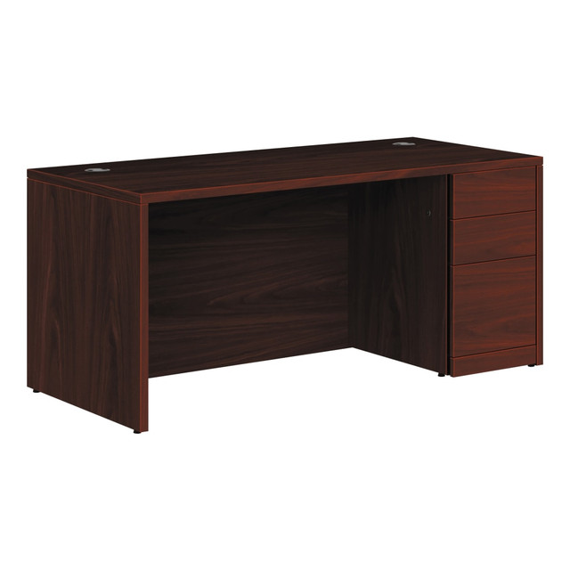 HNI CORPORATION HON HON105897RNN  10500 66inW 3-Drawer Right-Pedestal Computer Desk, Mahogany