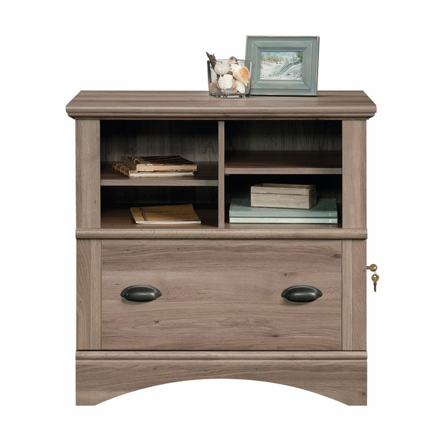 SAUDER WOODWORKING CO. 422112 Sauder Harbor View 32inW x 21-13/16inD Lateral File Cabinet, Salt Oak