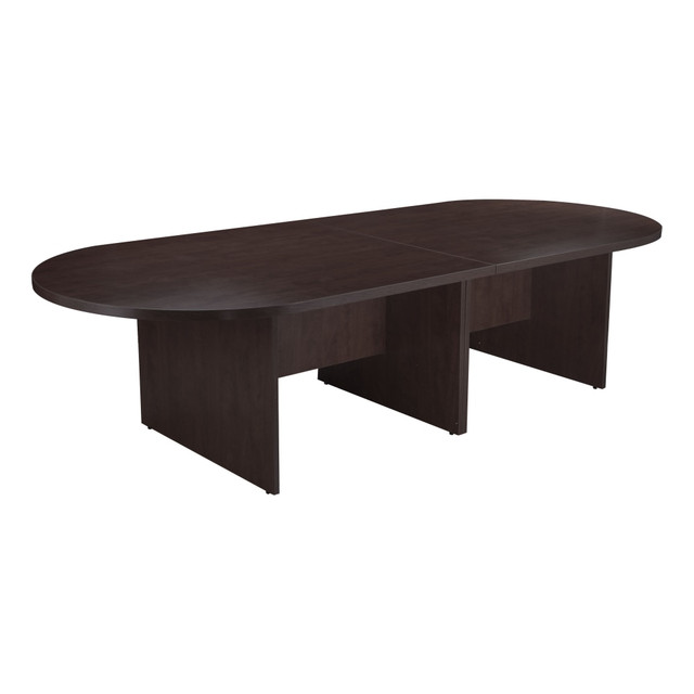 NORSTAR OFFICE PRODUCTS INC. N137-MOC Boss Office Products 120inW Wood Race Track Conference Table, Mocha