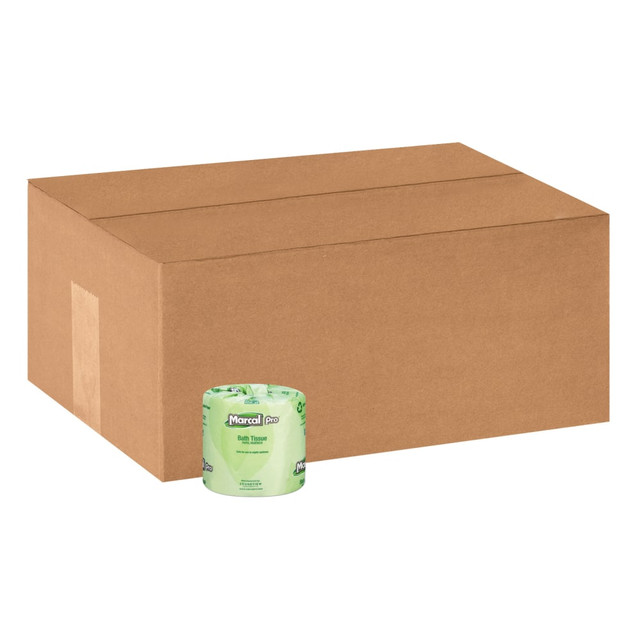 MARCAL PAPER MILLS, LLC Marcal 3001  PRO 2-Ply Septic Safe Bathroom Tissue, 100% Recycled, White, 240 Sheets per Roll, Case of 48 Rolls