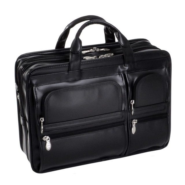 MCKLEIN COMPANY, LLC 88435 McKlein Hubbard Leather Briefcase, Black