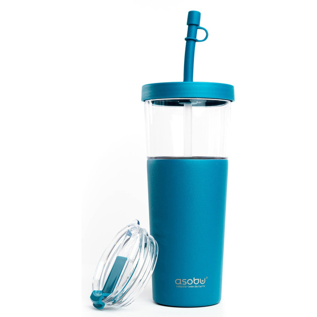 Stay hydrated wherever you go with the Asobu Marina 2-in-1 Tumbler. This tumbler is made of stainless steel for durability and has triple layer insulation that helps retain heat and cold.  Stainless steel construction offers durability.  Triple layer insulation helps retain heat and cold.  Tumbler with detachable coffee mug design offers 2-in-1 functionality.  Slip-proof silicone rubber base provides stability.  Spill-proof end cap with a silicone straw.  Additional lid for hot drinks.  Dishwasher safe.  Reusable & avoids disposables - designed to be used repeatedly, helping you avoid single-use disposables and potentially save money.