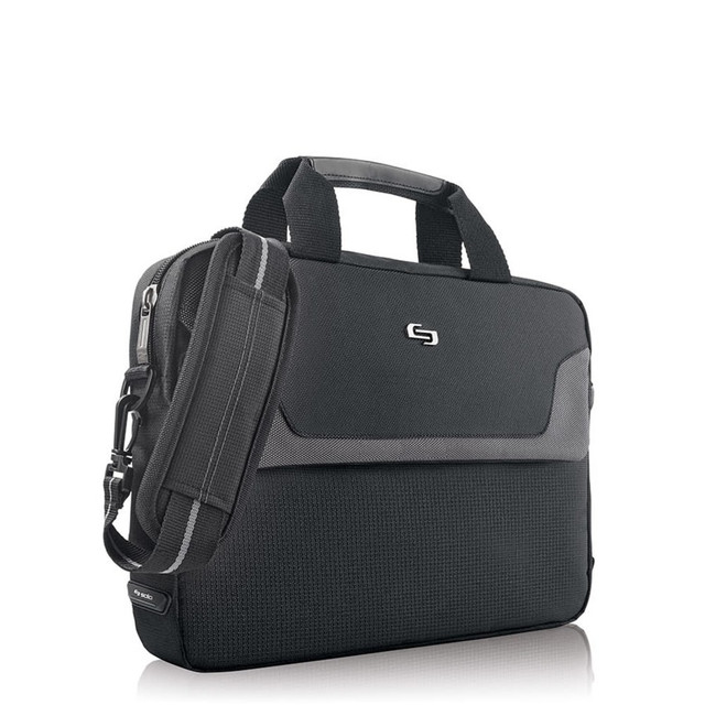 UNITED STATES LUGGAGE CLA1164 Solo New York Flatiron Slim Brief With 16in Laptop Pocket, Black UNITED STATES LUGGAGE CLA1164 Solo New York Flatiron Slim Brief With 16in Laptop Pocket, Black