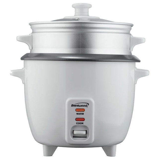 TODDYs PASTRY SHOP 99583296M Brentwood 10-Cup Rice Cooker With Steamer, White