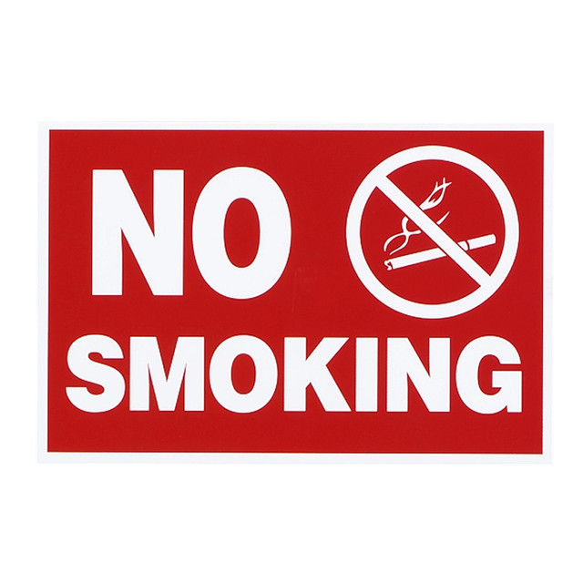 ADVANTUS CORP. Advantus 83639  "No Smoking" Wall Sign, 12in x 8in, Red/White