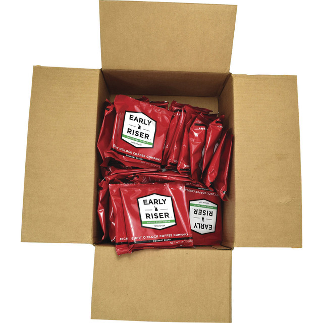 ORIGINAL GOURMET FOOD CO. EOC2012D48 Eight O-Clock Early Riser Coffee 12-Cup Filter Pouches, Medium Roast, Decaffeinated, Case Of 48 Pouches ORIGINAL GOURMET FOOD CO. EOC2012D48 Eight O-Clock Early Riser Coffee 12-Cup Filter Pouches, Medium Roast, Decaffeinated, Case Of 48 Pouches