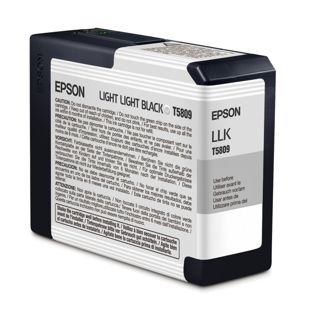 EPSON AMERICA INC. T580900 Epson T5809 UltraChrome K3 Light Light Black Ink Cartridge, T580900 EPSON AMERICA INC. T580900 Epson T5809 UltraChrome K3 Light Light Black Ink Cartridge, T580900