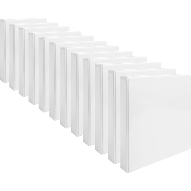 SPARCO PRODUCTS-OBS 09953CT Business Source Round-ring View Binder - 1in Binder Capacity - Letter - 8 1/2in x 11in Sheet Size - Round Ring Fastener(s) - Internal Pocket(s) - Chipboard, Polypropylene - White - Non-glare, Sturdy, Exposed Rivet, Durable SPARCO PRODUCTS-OBS 09953CT Business Source Round-ring View Binder - 1in Binder Capacity - Letter - 8 1/2in x 11in Sheet Size - Round Ring Fastener(s) - Internal Pocket(s) - Chipboard, Polypropylene - White - Non-glare, Sturdy, Exposed Rivet, Durable
