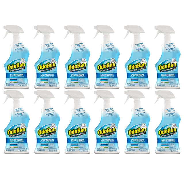 CLEAN CONTROL CORPORATION 910701Q12-OD OdoBan Odor Eliminator Disinfectant Spray, Fresh Linen Scent, 32 Oz, Case Of 12 Bottles