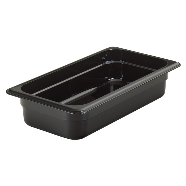 CAMBRO MFG. CO. 32HP110 Cambro H-Pan High-Heat GN 1/3 Food Pans, 2inH x 6-15/16inW x 12-3/4inD, Black, Pack Of 6 Pans