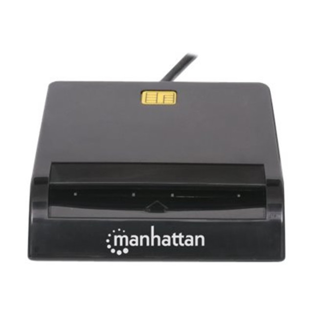 INTRACOM USA, INC. 102049 Manhattan USB-A Contact Smart Card Reader, 12 Mbps, Friction type compatible, External, Windows or Mac, Cable 105cm, Black, Three Year Warranty, Blister - SMART card reader - USB INTRACOM USA, INC. 102049 Manhattan USB-A Contact Smart Card Reader, 12 Mbps, Friction type compatible, External, Windows or Mac, Cable 105cm, Black, Three Year Warranty, Blister - SMART card reader - USB