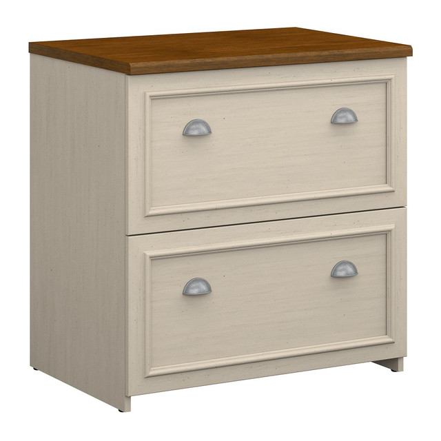BUSH INDUSTRIES INC. WC53281-03 Bush Business Furniture Fairview 29-5/8inW x 20-7/8inD Lateral 2-Drawer File Cabinet, Antique White/Tea Maple, Standard Delivery BUSH INDUSTRIES INC. WC53281-03 Bush Business Furniture Fairview 29-5/8inW x 20-7/8inD Lateral 2-Drawer File Cabinet, Antique White/Tea Maple, Standard Delivery