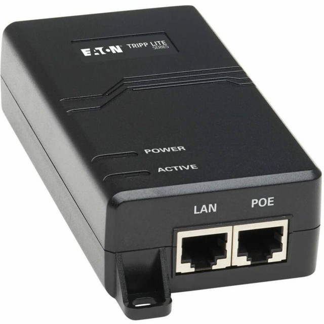 TRIPP LITE NPOE-30W-1G Eaton Tripp Lite Series Gigabit PoE+ Midspan Active Injector - IEEE 802.3at/802.3af, 30W, 1 Port - PoE injector - AC 100-240 V - 30 Watt - output connectors: 1 - black TRIPP LITE NPOE-30W-1G Eaton Tripp Lite Series Gigabit PoE+ Midspan Active Injector - IEEE 802.3at/802.3af, 30W, 1 Port - PoE injector - AC 100-240 V - 30 Watt - output connectors: 1 - black