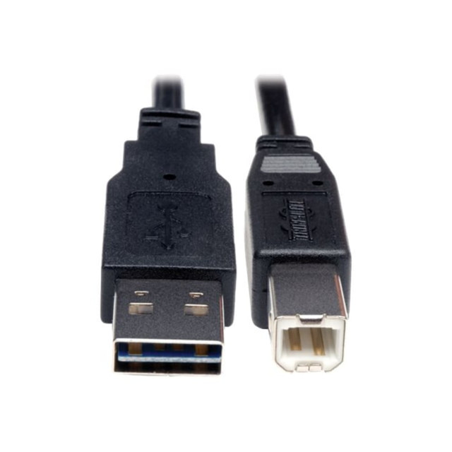 TRIPP LITE UR022-001 Eaton Tripp Lite Series Universal Reversible USB 2.0 Cable (Reversible A to B M/M), 1 ft. (0.31 m) - USB cable - USB Type B (M) to USB (M) - USB 2.0 - 1 ft - molded - black