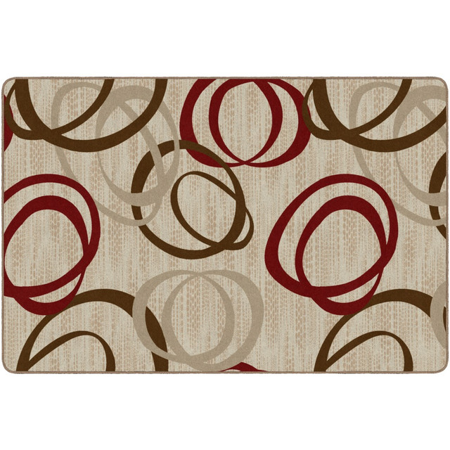 FLAGSHIP CARPETS FM222-34A  Printed Rug, Duo, 6ftH x 9ftW, Pearl