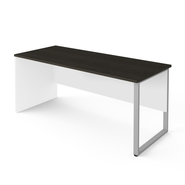 BESTAR INC. 110402-1117 Bestar Pro-Concept Plus 72inW Table Computer Desk With Metal Legs, White/Deep Gray BESTAR INC. 110402-1117 Bestar Pro-Concept Plus 72inW Table Computer Desk With Metal Legs, White/Deep Gray