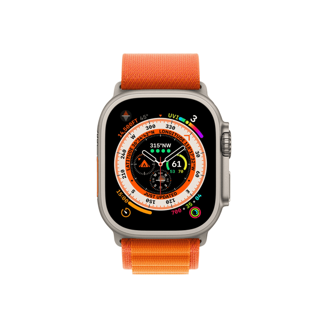 APPLE, INC. Apple MQEU3LL/A  Ultra Smart Watch, 32GB, 1.93in, Titanium/Orange