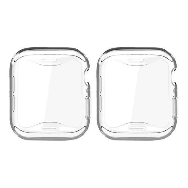 I BLASON LLC AW4-44-TPU-CLEAR SUPCASE - Bumper for smart watch - thermoplastic polyurethane (TPU) - clear (pack of 2) - for Apple Watch (44 mm)