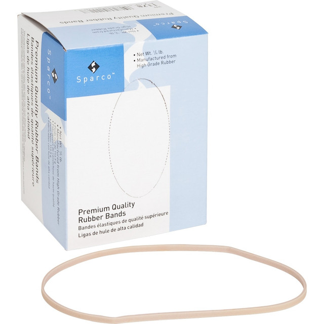 SP RICHARDS Sparco 117B14LB  Premium Quality Rubber Bands - Size: #117B - 7in Length x 0.12in Width - 60 mil Thickness - Sustainable - 62 / Box - Natural