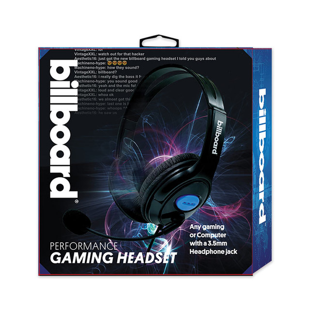 ESI CASES & ACCESSORIES billboard® BB2292 Gaming Binaural Over The Head Headset, Black