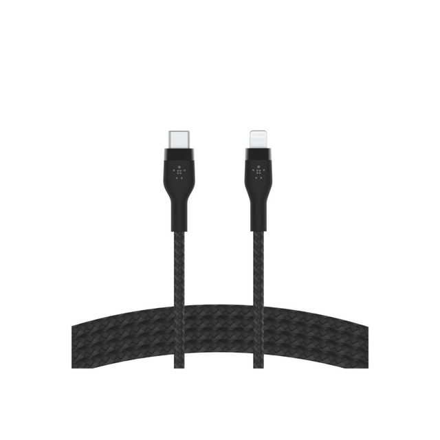 BELKIN, INC. CAA011BT2MBK Belkin BoostCharge Pro Flex Braided USB-C To Lightning Cable, 2M/6.6ft, Black