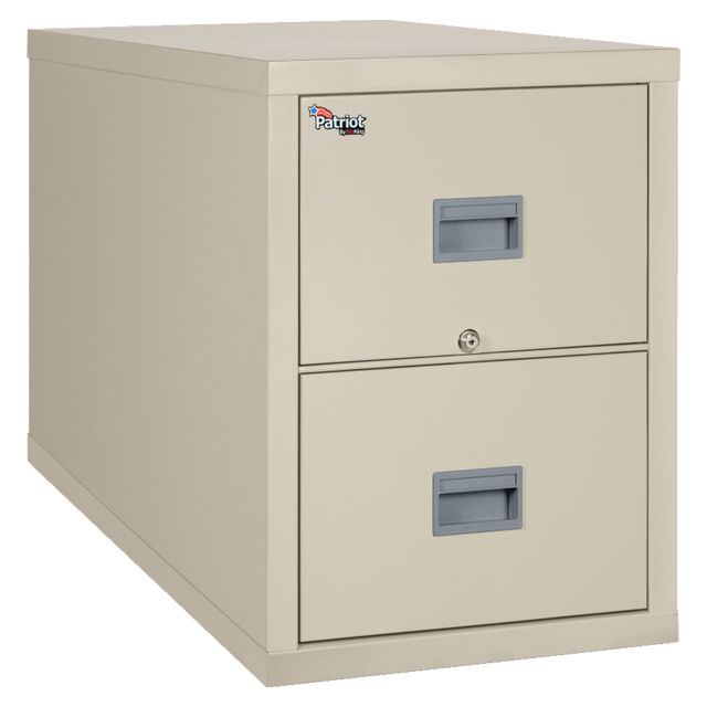 FIRE KING INTERNATIONAL, INC. 2P2131CPA FireKing Patriot 31-5/8inD Vertical 2-Drawer Legal-Size File Cabinet, Parchment, Dock To Dock Delivery