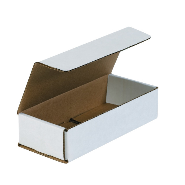 B O X MANAGEMENT, INC. MIBM250 Partners Brand White Corrugated Mailers, 7 1/2in x 3 1/4in x 1 3/4in, Pack Of 50 B O X MANAGEMENT, INC. MIBM250 Partners Brand White Corrugated Mailers, 7 1/2in x 3 1/4in x 1 3/4in, Pack Of 50
