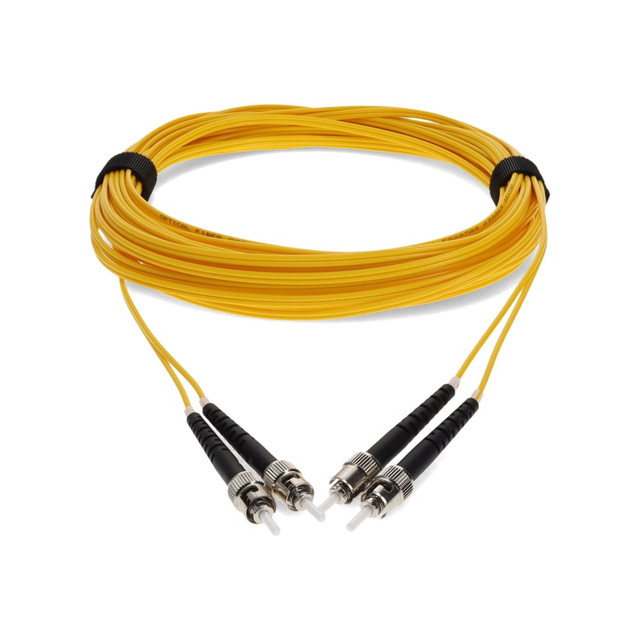 ADD-ON COMPUTER PERIPHERALS, INC. AddOn ADD-ST-ST-6M9SMF  6m ST OS1 Yellow Patch Cable - Patch cable - ST/UPC single-mode (M) to ST/UPC single-mode (M) - 6 m - fiber optic - duplex - 9 / 125 micron - OS1 - halogen-free - yellow