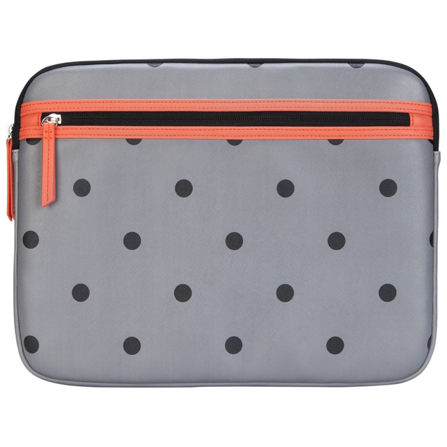 TARGUS, INC. Targus TSS998GL  Arts Edition Laptop Sleeve For 14in Laptops, Gray/Black Polka Dots