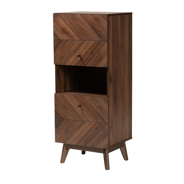 WHOLESALE INTERIORS, INC. 2721-11717 Baxton Studio Hartman 19inW Storage Cabinet, Walnut Brown WHOLESALE INTERIORS, INC. 2721-11717 Baxton Studio Hartman 19inW Storage Cabinet, Walnut Brown