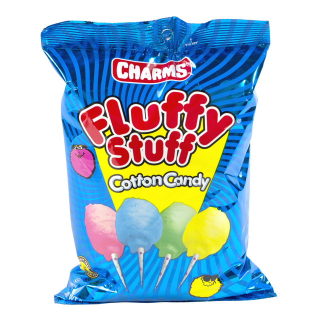 CHARMS COMPANY 209-00127 Fluffy Stuff Cotton Candy Bags, 2.5 Oz, Pack Of 12