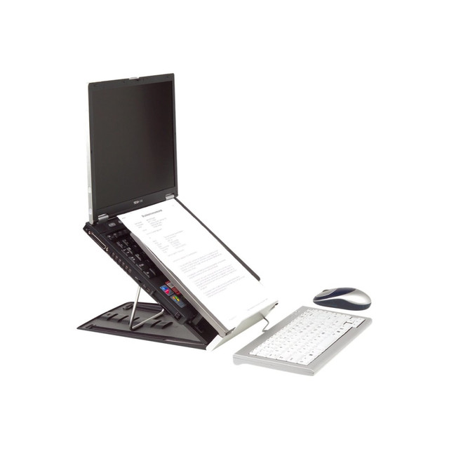 PRESTIGE INTERNATIONAL, I BNEQ330 Bakker Elkhuizen Ergo-Q 330 Portable Notebook Stand - Up to 17in Screen Support - 0.5in Height x 9in Width x 12.2in Depth - Desktop - ABS Plastic, Rubber - Anthracite