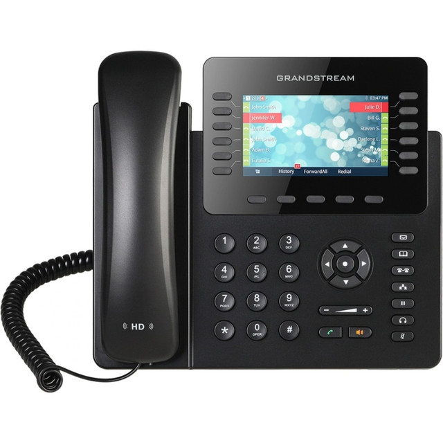 GRANDSTREAM GXP2170  GXP2170 IP Phone - Corded/Cordless - Corded - Bluetooth - Wall Mountable - Black - 12 x Total Line - VoIP - Caller ID - Speakerphone - 2 x Network (RJ-45) - USB - PoE Ports - Color