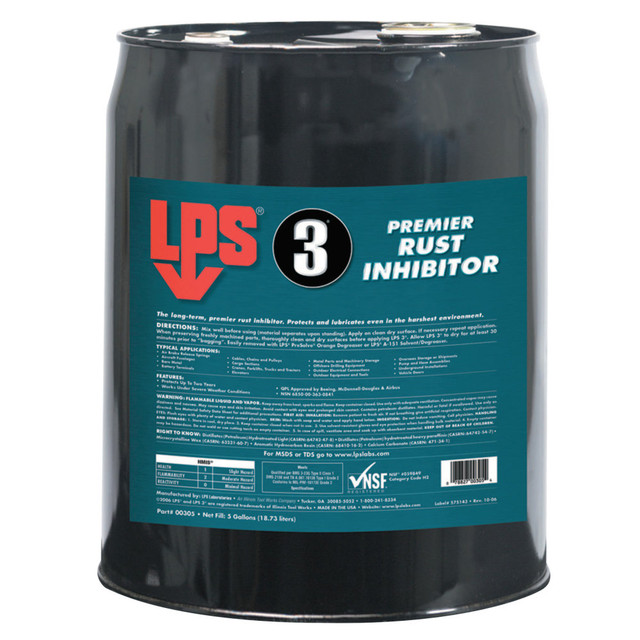 LPS LABORATORIES, INC. LPS 00305  3 Premier Rust Inhibitor, 5 Gallon Pail
