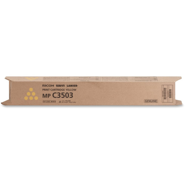 RICOH OF AMERICA INC. 841814 Ricoh Original Toner Cartridge - Laser - 18000 Pages - Yellow - 1 Each
