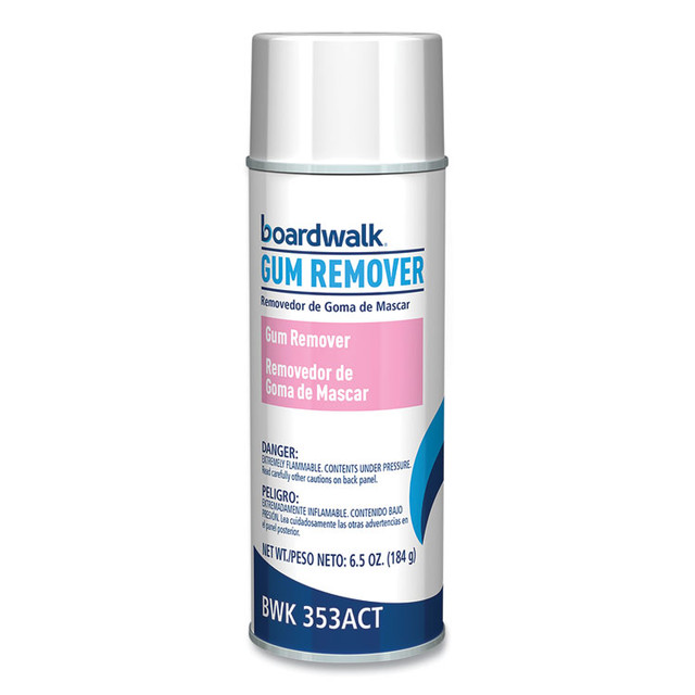 BOARDWALK 353-ACT Chewing Gum and Candle Wax Remover, Unscented, 6.5 oz Aerosol Spray, 12/Carton