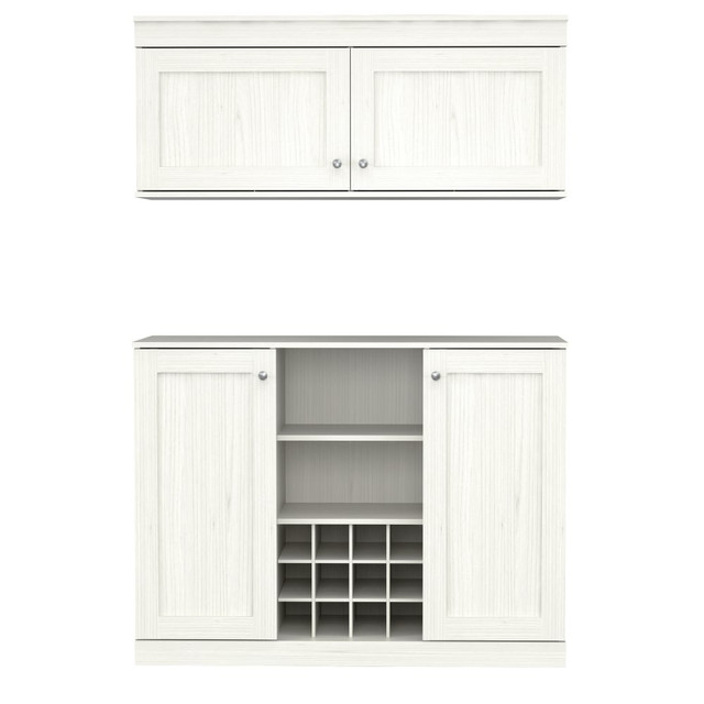 INVAL AMERICA, INC. BF-GP1 Inval 2-Piece Shaker Style Buffet Storage Cabinet System, 35-7/16inH x 47-1/4inW x 16-3/4inD, Washed Oak INVAL AMERICA, INC. BF-GP1 Inval 2-Piece Shaker Style Buffet Storage Cabinet System, 35-7/16inH x 47-1/4inW x 16-3/4inD, Washed Oak