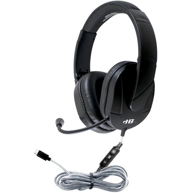 VCOM INTERNATIONAL MULTI MEDIA Hamilton M2USBC  Buhl MACH-2C Headset - Stereo - USB Type C - Wired - 32 Ohm - 50 Hz - 20 kHz - Over-the-head - Binaural - Circumaural - 5 ft Cable - Noise Cancelling, Omni-directional, Electret, Condenser Microphone