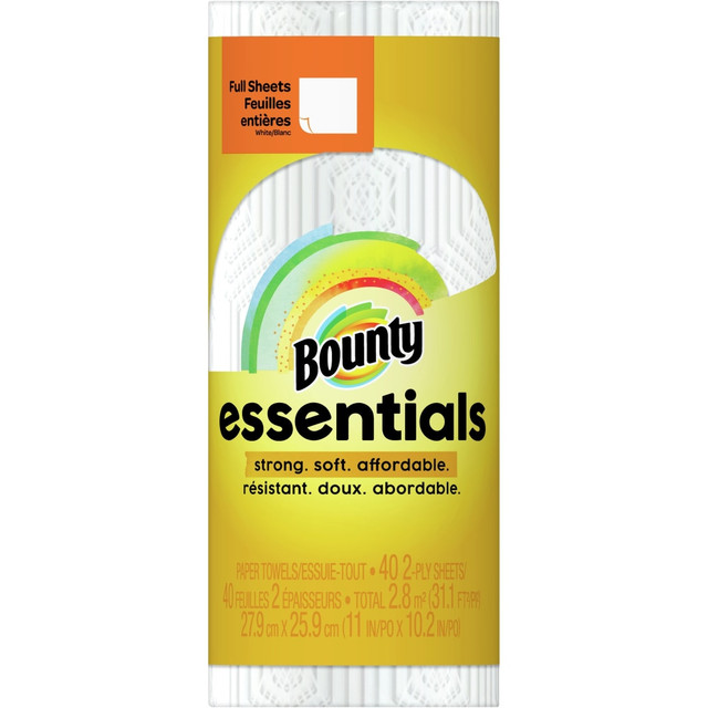 THE PROCTER & GAMBLE COMPANY Bounty 74657  Essentials Full Sheet Paper Towel Rolls - 2 Ply - 40 Sheets/Roll - White - 30 / Carton