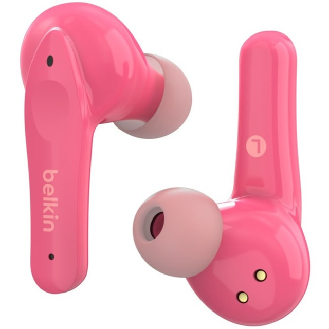 BELKIN, INC. PAC003BTPK Belkin SOUNDFORM Nano Wireless Earbuds for Kids - Stereo - True Wireless - Bluetooth - 32.8 ft - Earbud - Binaural - In-ear - Pink