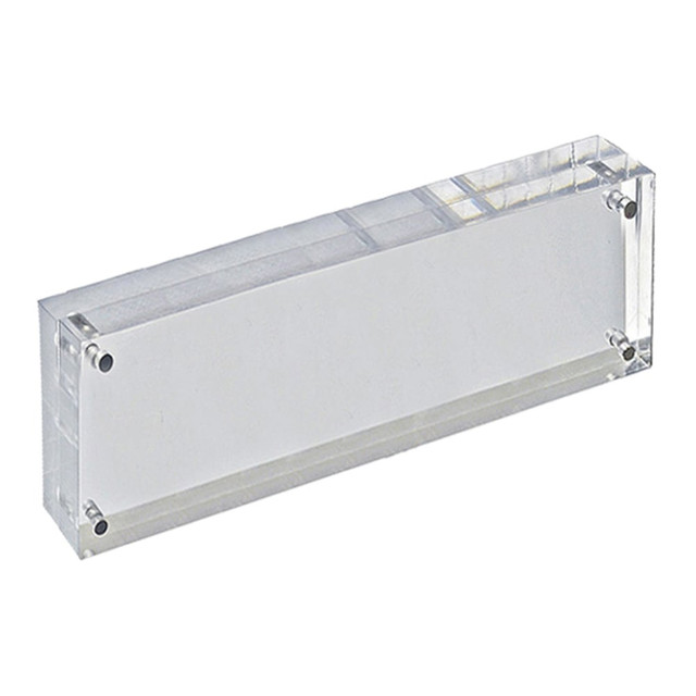 AZAR DISPLAYS 104430 Imperial Acrylic Block Sign Holder, 3inH x 11inW x 1-1/2inD, Clear AZAR DISPLAYS 104430 Imperial Acrylic Block Sign Holder, 3inH x 11inW x 1-1/2inD, Clear