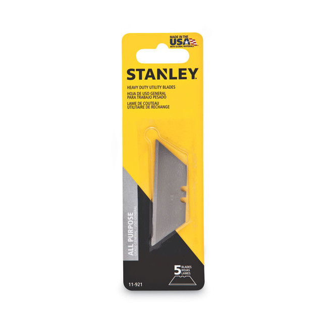 STANLEY BOSTITCH 11921 Heavy-Duty Utility Knife Replacement Blade, 5/Pack