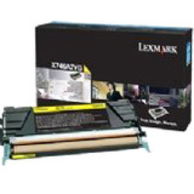 LEXMARK INTERNATIONAL, INC. Lexmark X746A4YG  Laser Toner Cartridge - Return Program - Yellow - 1 Pack - 6000 Pages