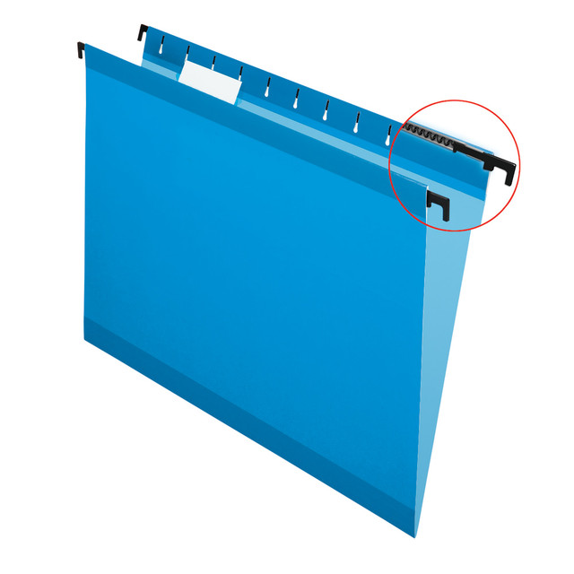 TOPS BRANDS 615215BLU Pendaflex SureHook Reinforced Hanging Folders, 1/5-Cut, Letter Size, Blue, Box Of 20 TOPS BRANDS 615215BLU Pendaflex SureHook Reinforced Hanging Folders, 1/5-Cut, Letter Size, Blue, Box Of 20