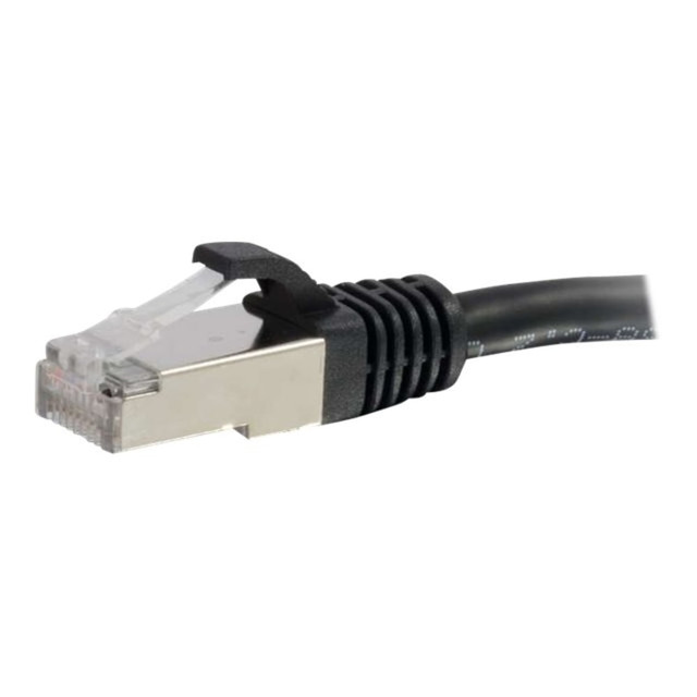 LASTAR INC. 00823 C2G 30ft Cat6 Snagless Shielded (STP) Ethernet Network Patch Cable - Black - Patch cable - RJ-45 (M) to RJ-45 (M) - 30 ft - screened shielded twisted pair (SSTP) - CAT 6 - molded, snagless, stranded - black